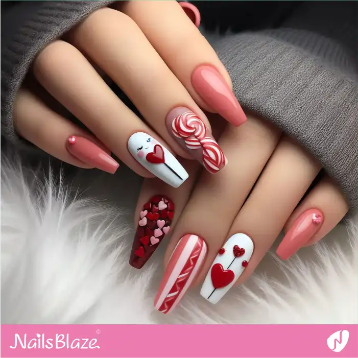 Valentine deals nail designs